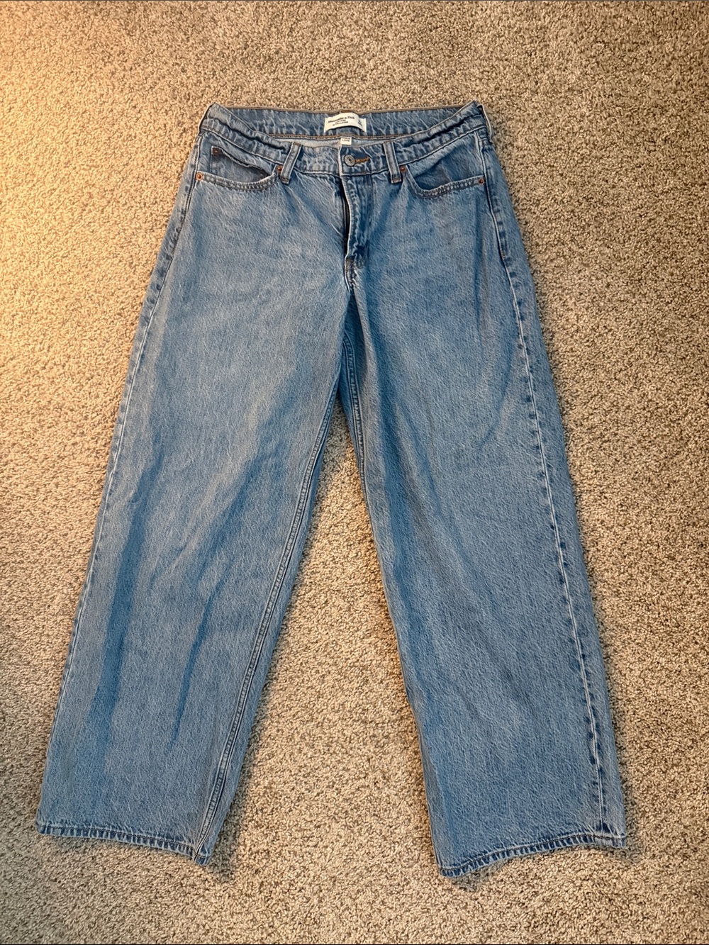 Abercrombie & Fitch Light Blue Low Rise Ultra Loose Jeans